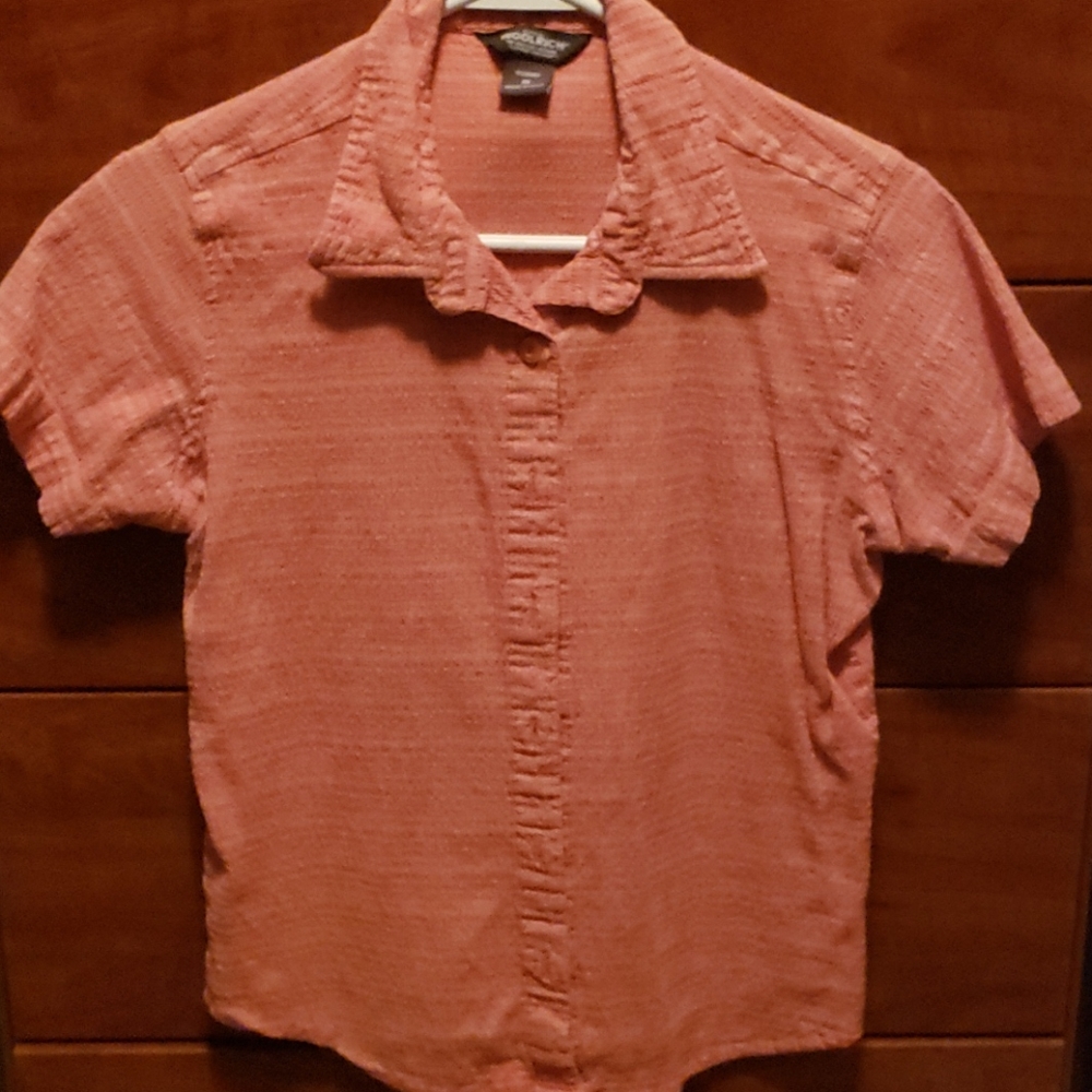 Seersucker button down top
